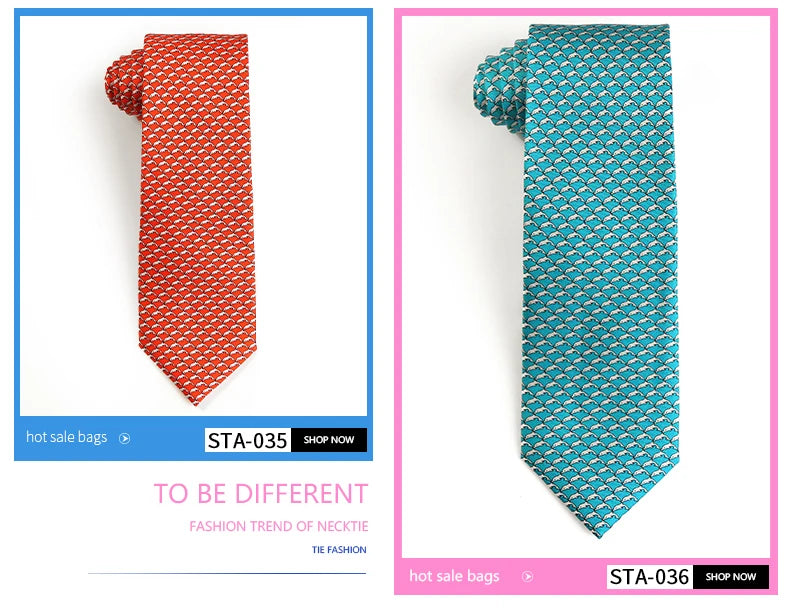 Tailor Smith 100% Silk Ties For Men Handmade Necktie With Animal Pattern Tie Father's Day Birthday Gift Tie