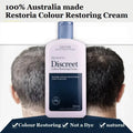 250ml Restoria Discreet Colour Restoring Cream,Grey Hair Treatment Reduce Grey Hair Care - Suitable for Men Women Shampoo