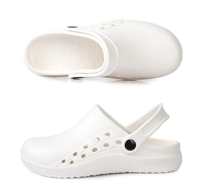 Unisex Scrub Clogs Nurse Medical Shoes EVA Ultra Light Anti Slip On Hospital Doctor Slippers Sandal Nursing Clog X06