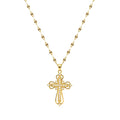 Women's Exquisite Luxury Cross Necklace High-End Zircon Pendant Stainless Steel Collarbone Chain Jewelry Gift