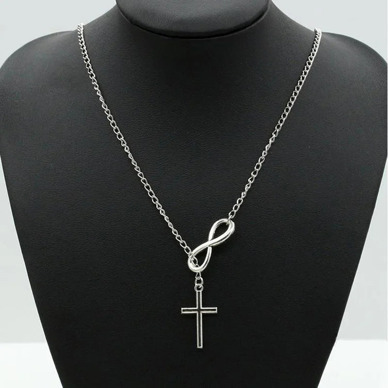 New Cross Pendant Necklaces for Women Dainty Gold Silver Color Plated Easter Waterproof Necklace Simple Christian Faith Jewelry