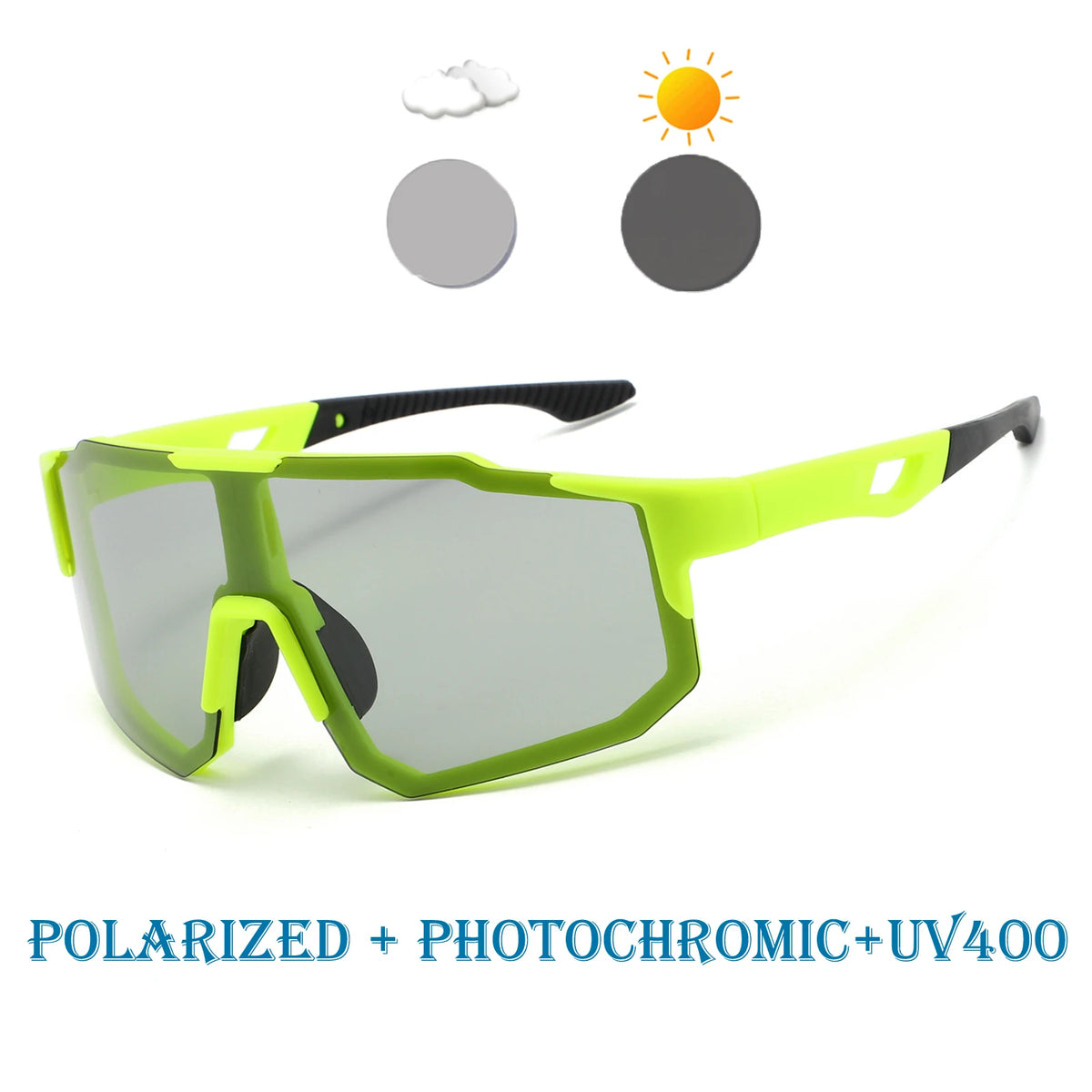 OMEKOL Polarized Photochromic Safety Goggles Men Women Protective Sun Glasses Outdoor Sport Sunglasses UV400 Cycling Eyewear
