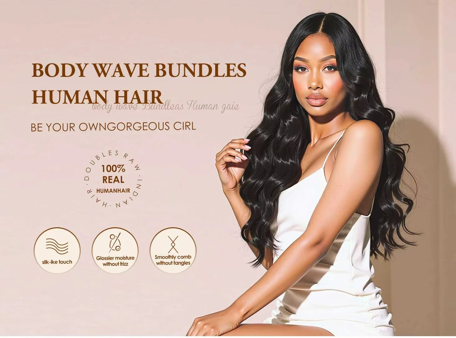 16A Double Drawn Body Wave Bundles Human Hair  100% Human Hair Brazilian Virgin Human Hair Extensions For Women Cheap Human Hair