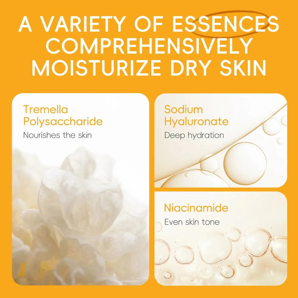 Facial Brightening Vitamin C Skincare 5pcs Set Essence Cream Serum Cleanser Toner Eye Moisturizer Care