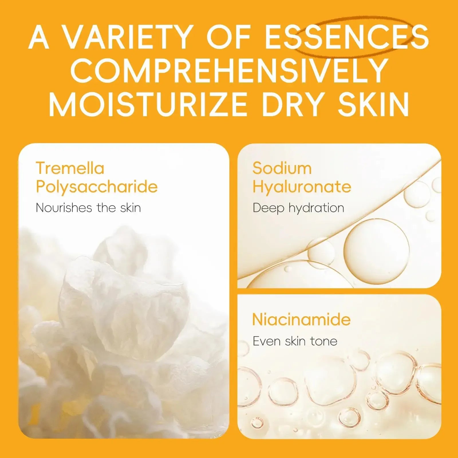 Facial Brightening Vitamin C Skincare 5pcs Set Essence Cream Serum Cleanser Toner Eye Moisturizer Care