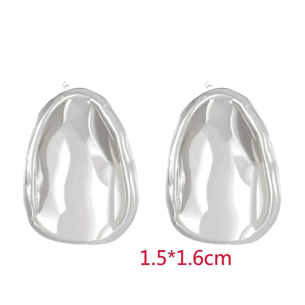 Stainless Steel Wrinkled Gold Color Earrings For Women Metal Earing Jewelry 2026 Trending Vintage Round Square Heart Earrings