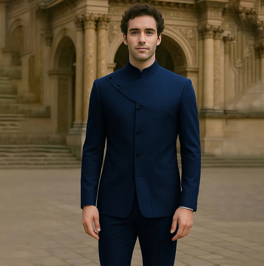 Charming Men's Suits Customized High Fashion Single-breasted Two Pieces (Jacket+Pants) Male Smart Casual Simple Straight Set