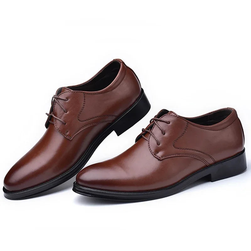 Men's Shoes Black Leather Formal Shoes for Men Oxfords Male Wedding Party Office Business Shoe Man Zapatos De Hombre Plus Size