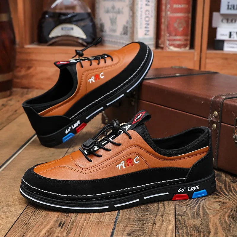 High-quality Men Shoes Breathable Leather Casual Shoe Fashion Business Soft Bottom Shoes for Men Large Size39-48Zapatos Casuales