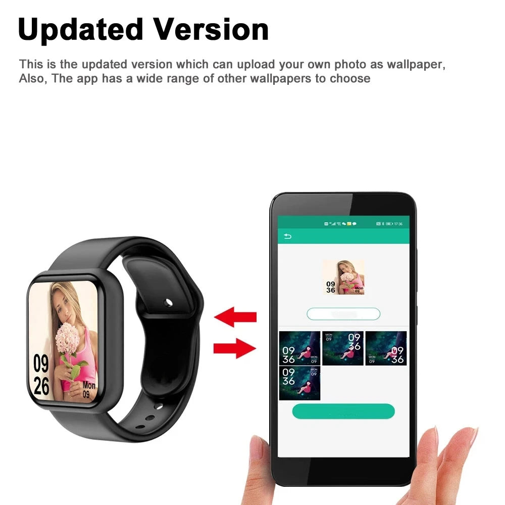 Sport Smart Watches Color Screen Life Waterproof Bluetooth Fitness Bracelet With Health Blood Pressure Heart Rate Sleep Monitor