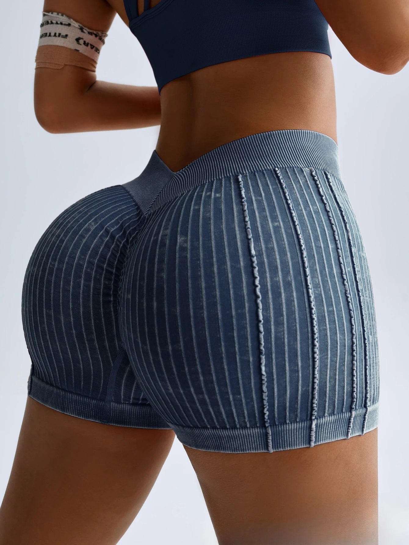 Woman Clothing Casual Shorts High Waist Ribbed Short Pants Outdoor Sports Shorts Female Yoga Fitness GYM Tights Running Trousers