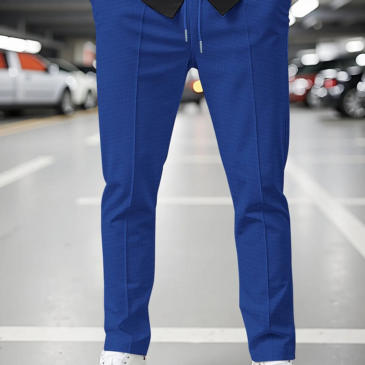 Men'S Summer Casual Loose Fit Pants Breathable Elastic Waist with Drawstring Mid-Rise Stylish and Trendy Everyday Comfort Pants