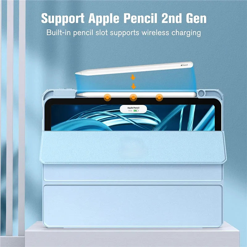For iPad Pro 11 12.9 Case 2022 2021 2020  Tabet Cover for iPad Pro 11 Air 4 5 10.9 10 10th Generatuon Mini 6 Pencil Holder Cases