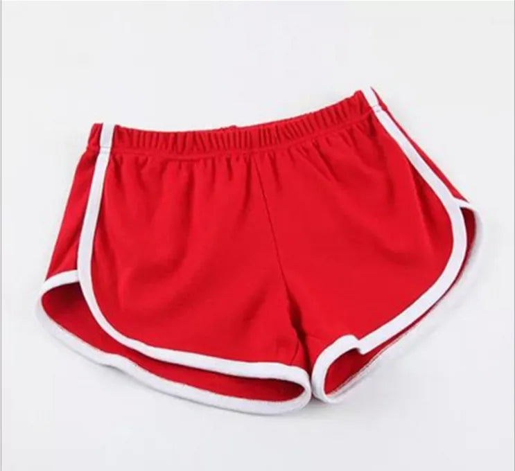 Women Mid Waist Sport Shorts Slim Fit High Stretchy Short Trousers For Summer Female Ladies Running Exercise Beach Short Pants