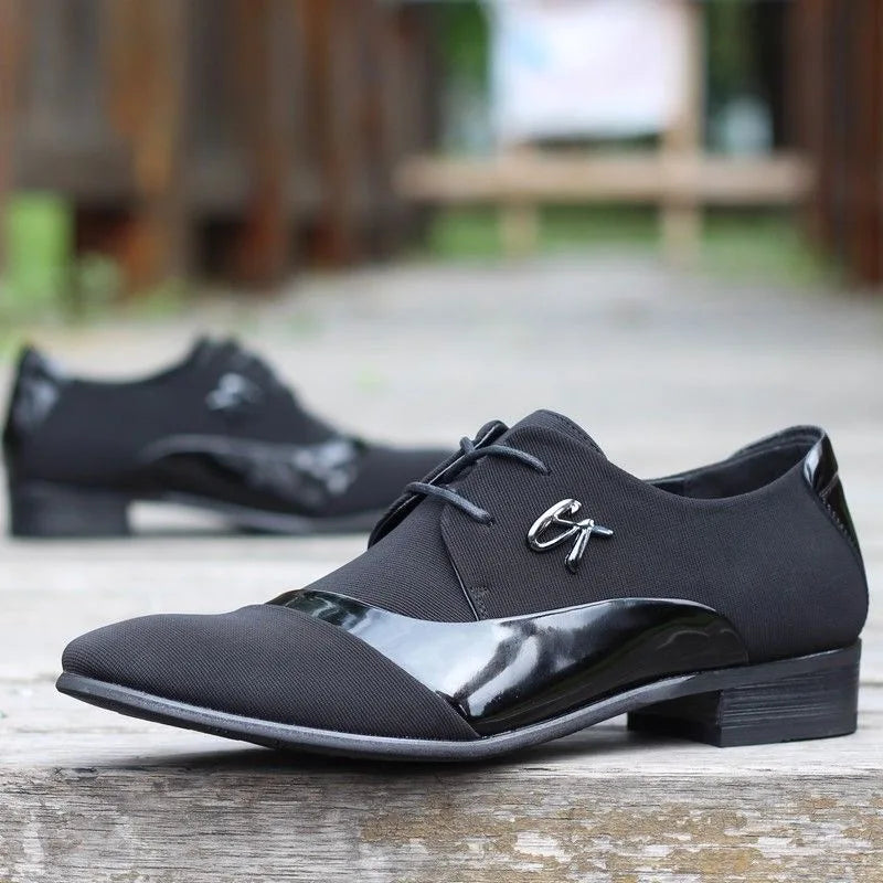 2026 New Men's Shoes Men Dress Shoes Leather Breathable Leisure Business Canvas Formal Shoes Men zapatos de hombre