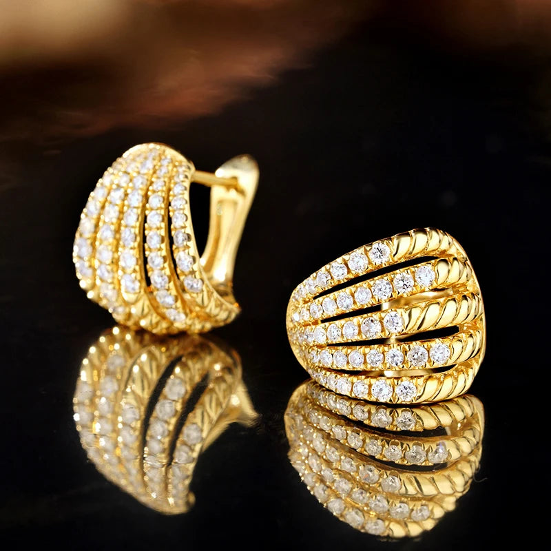 Huitan Trendy Claws Design Hoop Earrings for Women Silver Color/Gold Color Statement Female Ear Earrings Luxury Wedding Jewelry