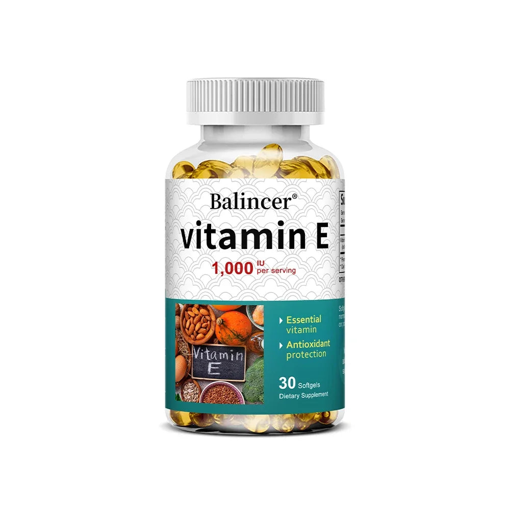 Vitamin E Supplement, 1000 IU Per Serving, Powerful Antioxidant, Supports Skin, Heart, Brain and Immune System – Non-GMO