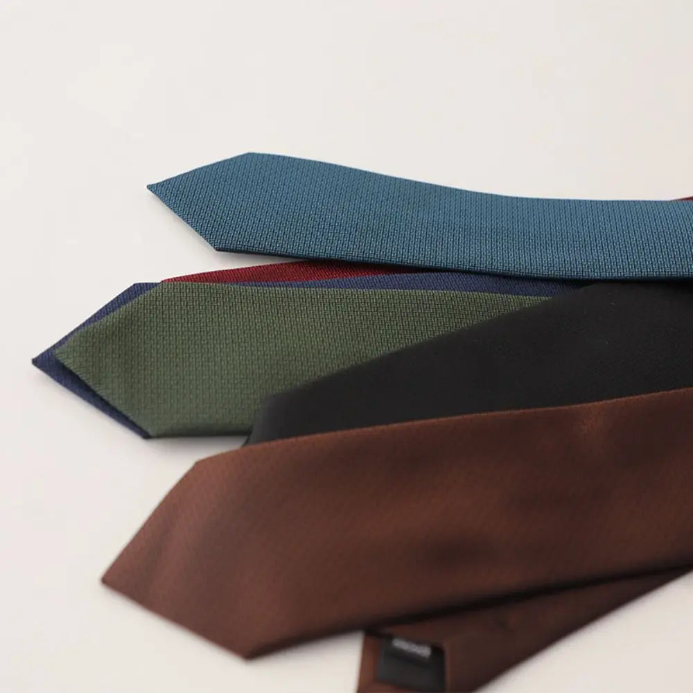 8cm Width Striped Neck Ties Solid Color Trendy Gentlemen Mens Necktie Black Gray Elegant Men's Wedding Tie Clothing Accessories