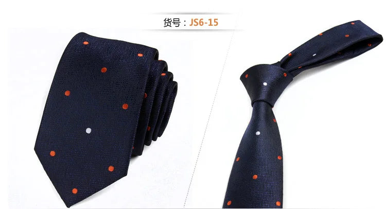 Fashion Ties for Men Accessories 6cm Fashion Business Wedding Classic Silk Tie Blue Black Red Men's Skinny Narrow Retro Necktie