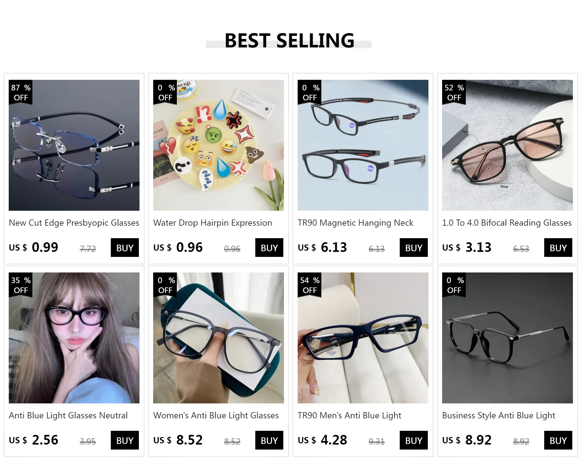 Bifocal Presbyopic Glasses HD Anti Blue Light Large Frame Presbyopia Glasses Resin Lens Sunglasses Bifocus Reading Glasses Men