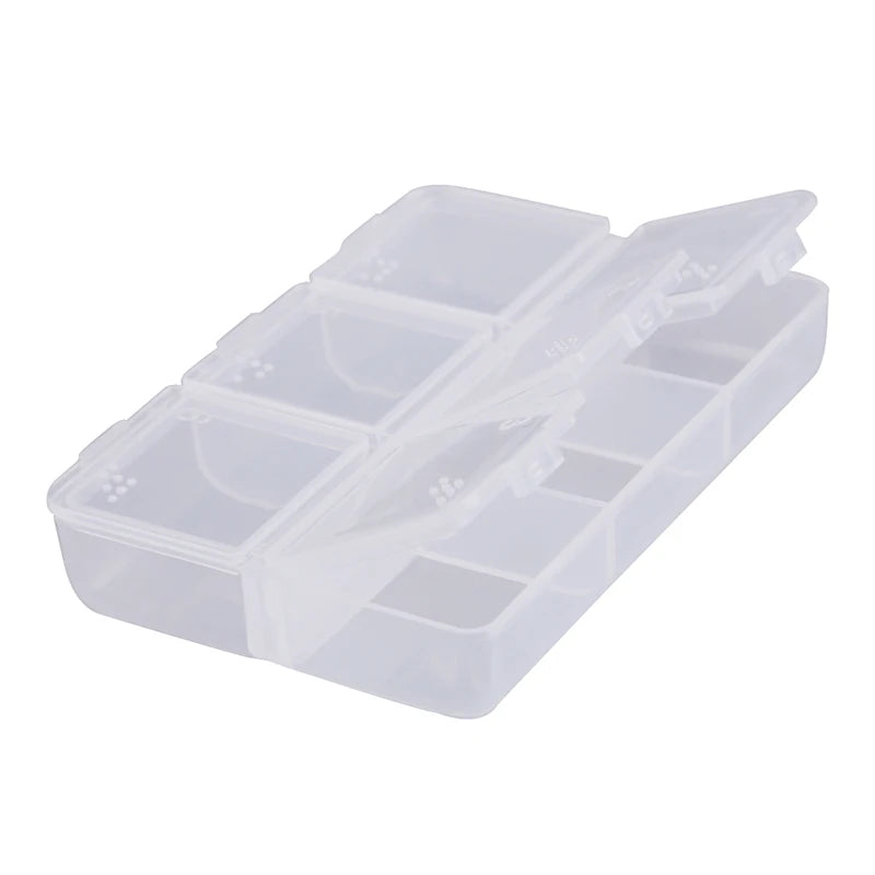 6 Grids Mini Medicine Organizer Boxes Shelf Pills Storage Case Organizer Compartment Travel Portable Pill Boxes Weekly Dispenser