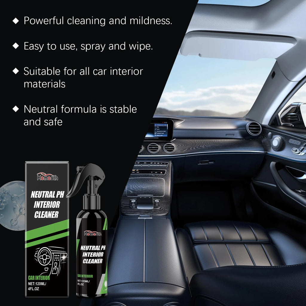 Car Interior Cleaner Agent Ceiling Cleaner Leather Flannel Woven Fabric Water Free Multipurpose Auto Dash Cleaning Tool