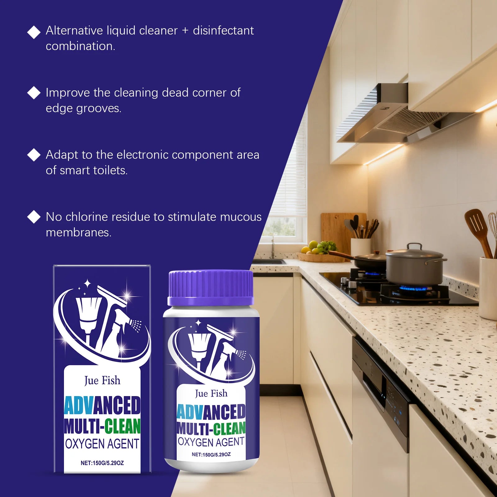 Bathroom Descaling Powder Toilet Deep Cleaner Limescale Remover Water Soluble Cleaning Agent Gentle Surface Polish Home Supplies