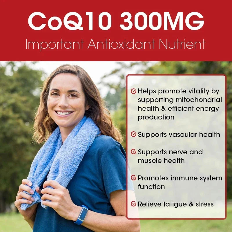 CoQ10 Softgels - Coenzyme Q10 (ubiquinone) Supplement, Highly Absorbed, Antioxidant, Supports Heart Health and Energy Production