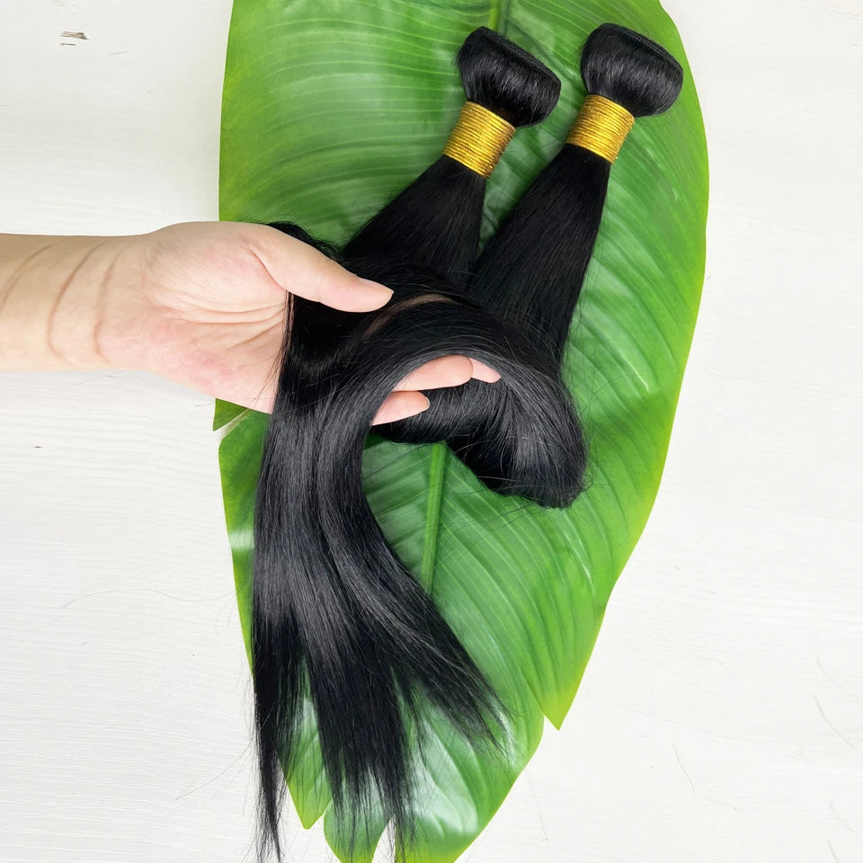 Straight Human Hair Bundles 100% Human Hair 32 40 Inch Bundles Human Hair Extensions Burmese Raw Human Hair 1/2/3/4 Bundles