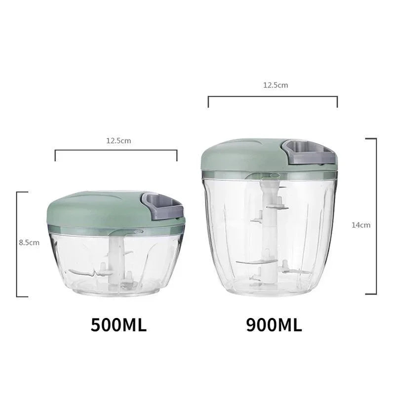New Crusher Vegetable Onion Cutter Kitchen Cooking Accessories 500/900ML Manual Meat Mincer Garlic Chopper Rotate GarlicPress