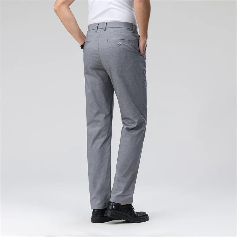 Men's Casual Pants: Breathable & Lightweight for Summer Comfort Business Casual Men's Work Trousers