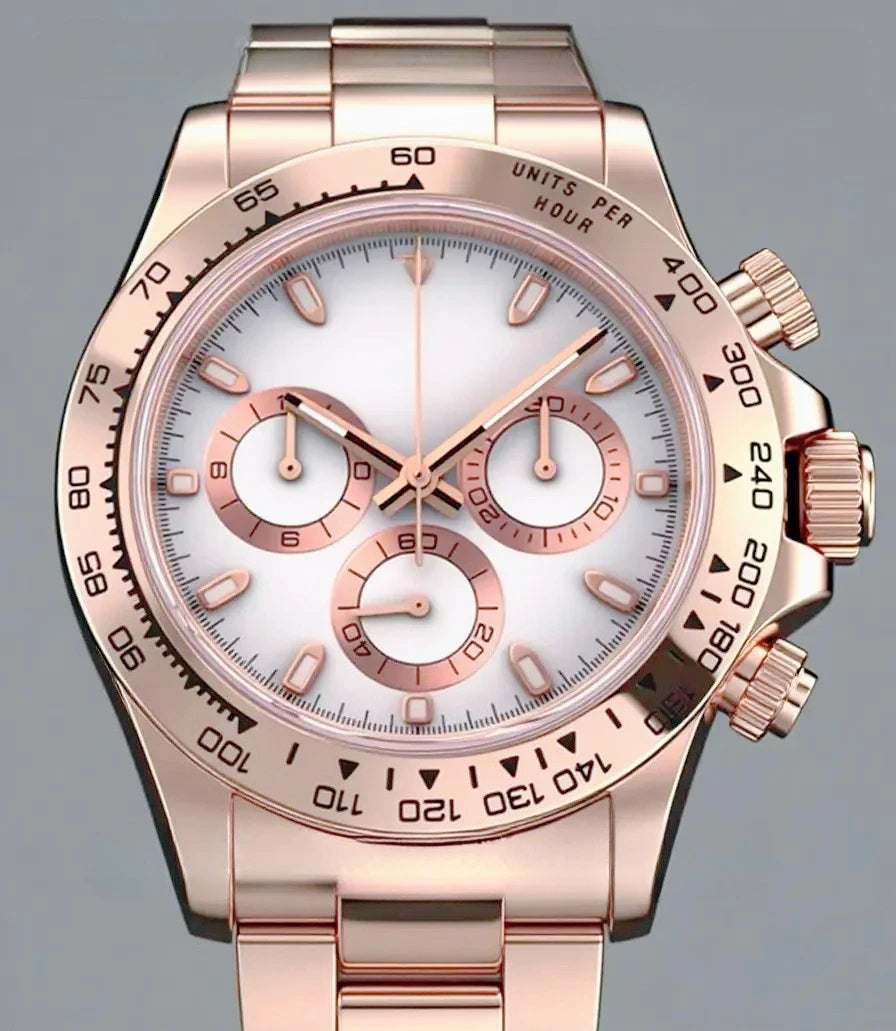 High-quality stainless steel men's luxurious wristwatch with mechanical movement, suitable for business wear.