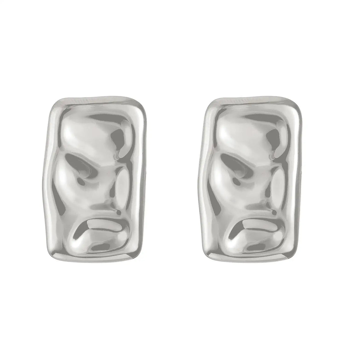 Stainless Steel Wrinkled Gold Color Earrings For Women Metal Earing Jewelry 2026 Trending Vintage Round Square Heart Earrings