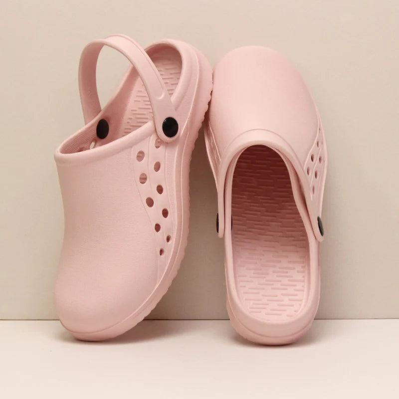 Unisex Scrub Clogs Nurse Medical Shoes EVA Ultra Light Anti Slip On Hospital Doctor Slippers Sandal Nursing Clog X06
