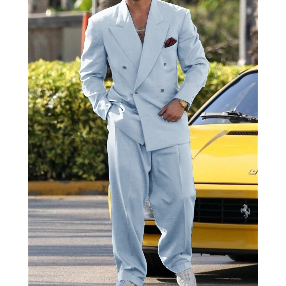 Man Formal Suits for Men Suit Set Wedding Luxury  Fashion Suit Dress  2 Piece Modern Men's Suits