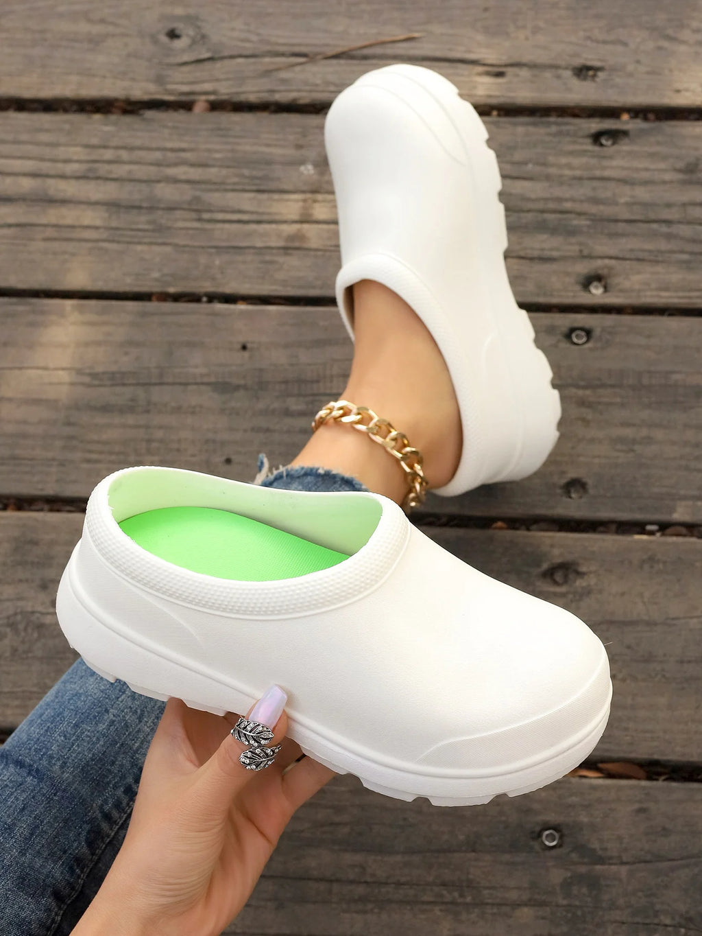 2026 Women's Large Water Shoes Nurse Shoes Chef Work Shoes Garden Shoe Fashion EVA Beach Sandals Kitchen Shoe 35-45