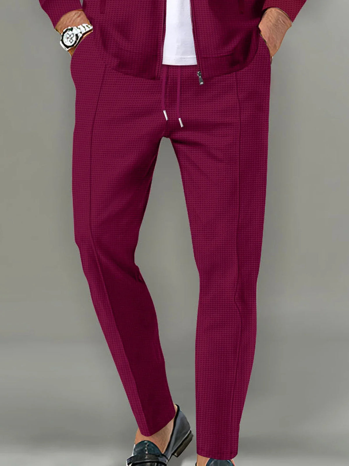 Men'S Summer Casual Loose Fit Pants Breathable Elastic Waist with Drawstring Mid-Rise Stylish and Trendy Everyday Comfort Pants