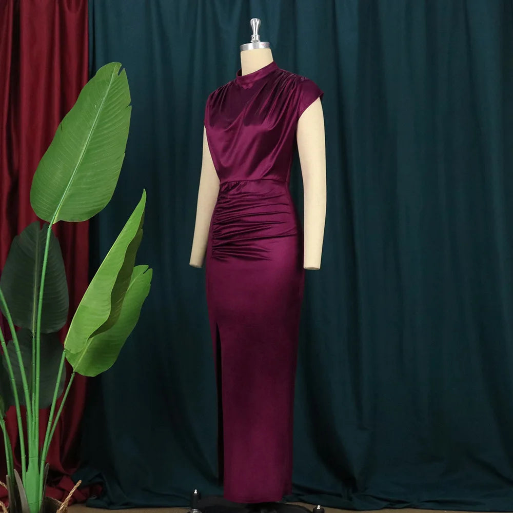 women's casual dresses draped fashion Woman clothes long wedding summer prom female evening dresses elegant party dresses hxy306