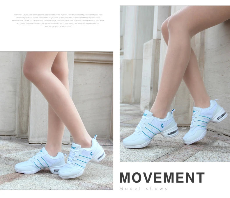 Dancing Shoes For Women Sports Feature Modern Jazz Dance Shoes Soft Outsole Breath Dance Shoes Female Waltz Sneakers Wholesale