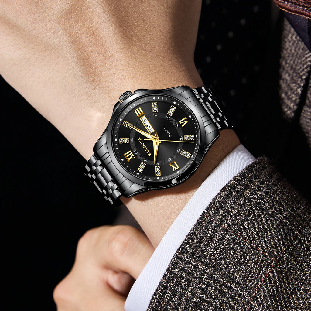 LIGE Men's Watches Top Brand Casual Original Wristwatch Waterproof Stainless Steel Scratch-Resistant Mirror Watch for Man Reloj