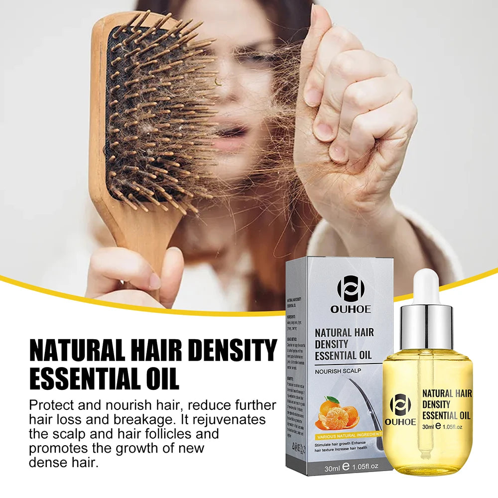 Natural Hair Growth Essential Oil Ginger Essence Hair Regrowth Thicken Hair Treatment Anti Hair Loss Gift Set For Men Women