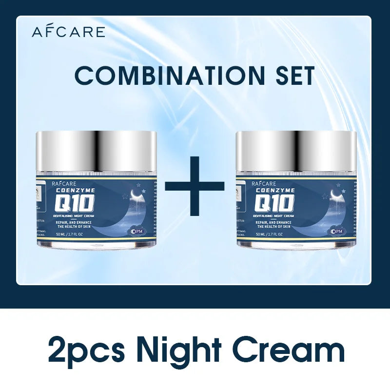 Coenzyme Q10 Anti-aging Day Cream Anti Wrinkles Night Cream Combination Set Vitamin E Moisturizing Cream Reduce Facial Fine Line