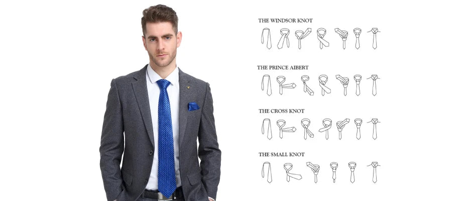 Male Luxury Neck Tie For Men Business Red Striped Tie Hanky Cufflinks Set Neckwear Wedding Party Casual