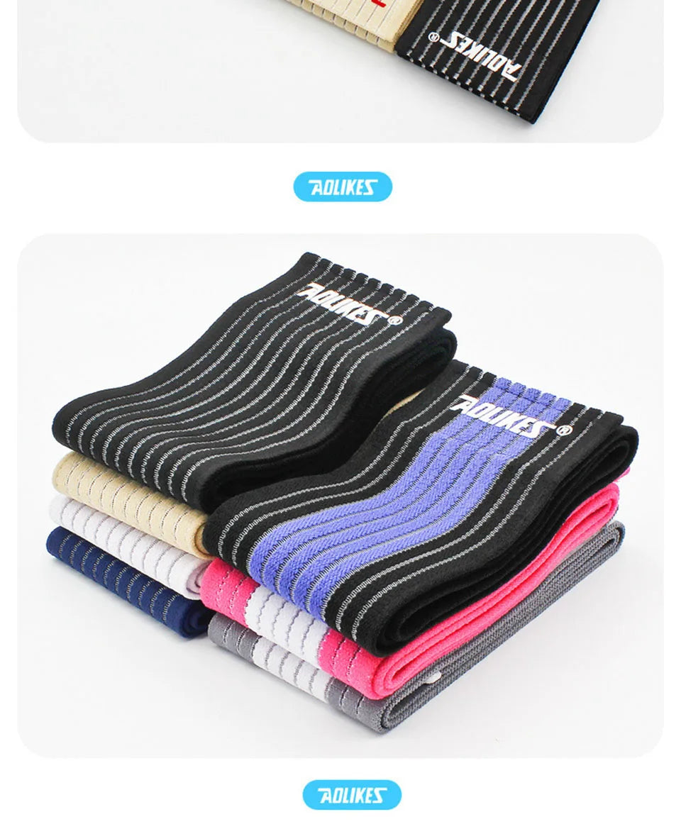 AOLIKES 1PC 40-180CM Elastic Bandage Compression Knee Support Sports Strap Knee Protector Bands Ankle Leg Elbow Wrist Calf Brace