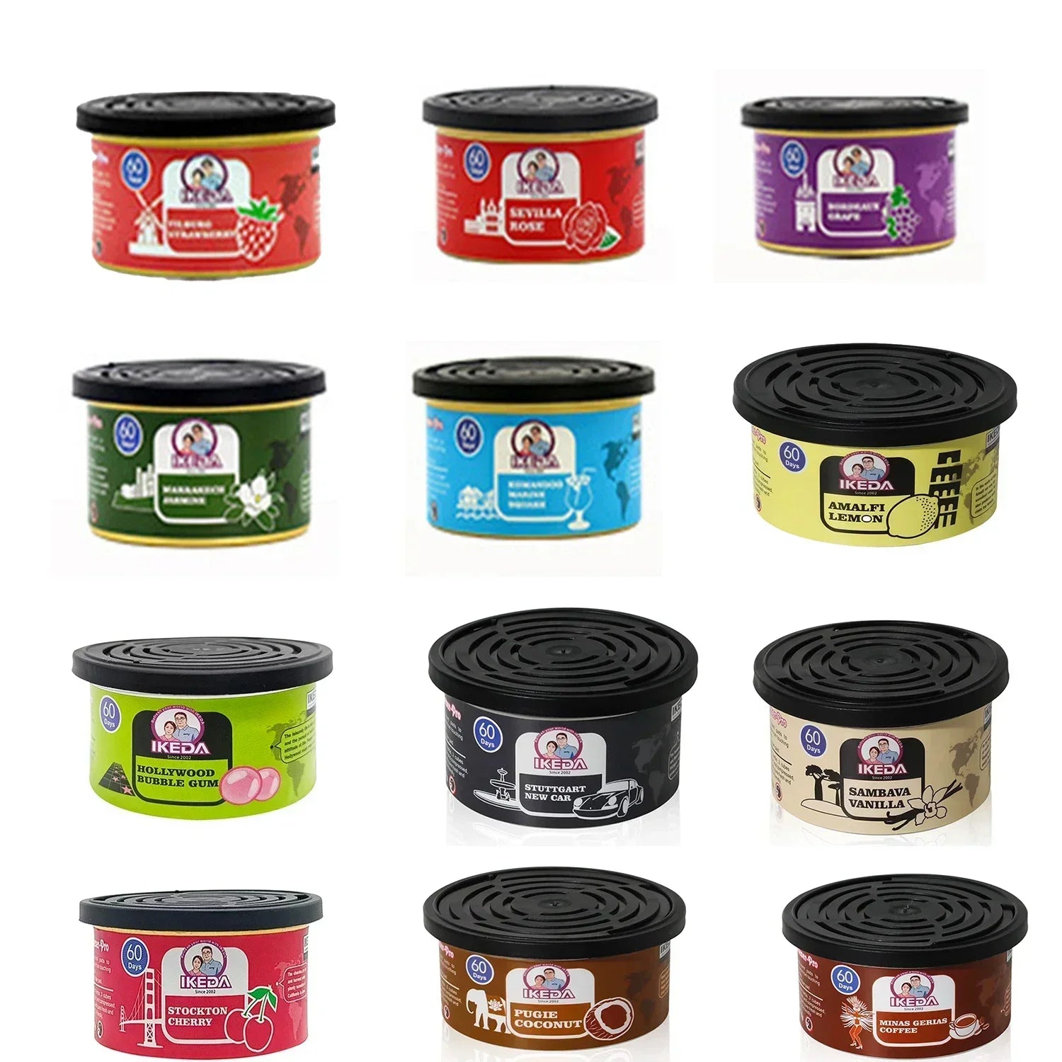 Car Air Fresheners: Lemon Scent | Organic Cans | Odor Eliminator Essential | Long-Lasting | Strong Fragrance | For Home Closet