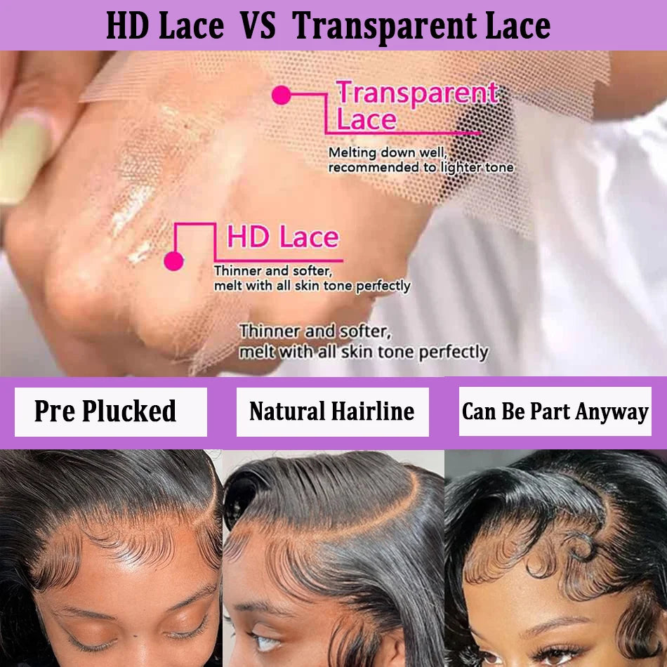 Body Wave Human Hair Wigs Hd Lace Wig Human Hair 13X4 Lace Front Wig Human Hair Pre Plucked Bleached Knots 100% Human Hair Wigs