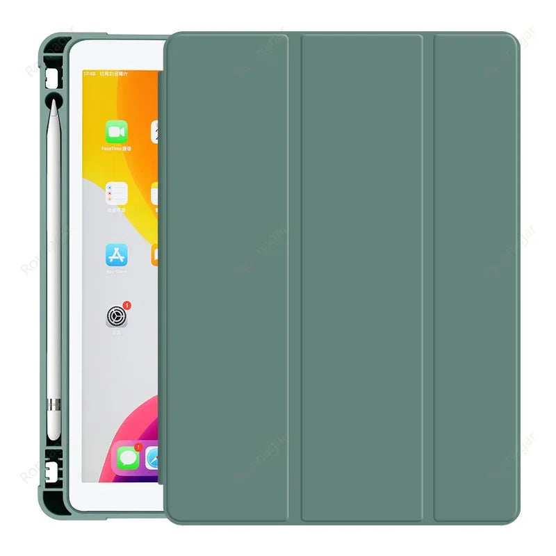 Pencil Holder Case for ipad 10th Gen 10.9 2024 2025 A16 11th Air13 M3 M2 Air4 5 6 10.9 Pro11 M4 M2 7 8 9th 10.2 Pro12.9 5th 6th