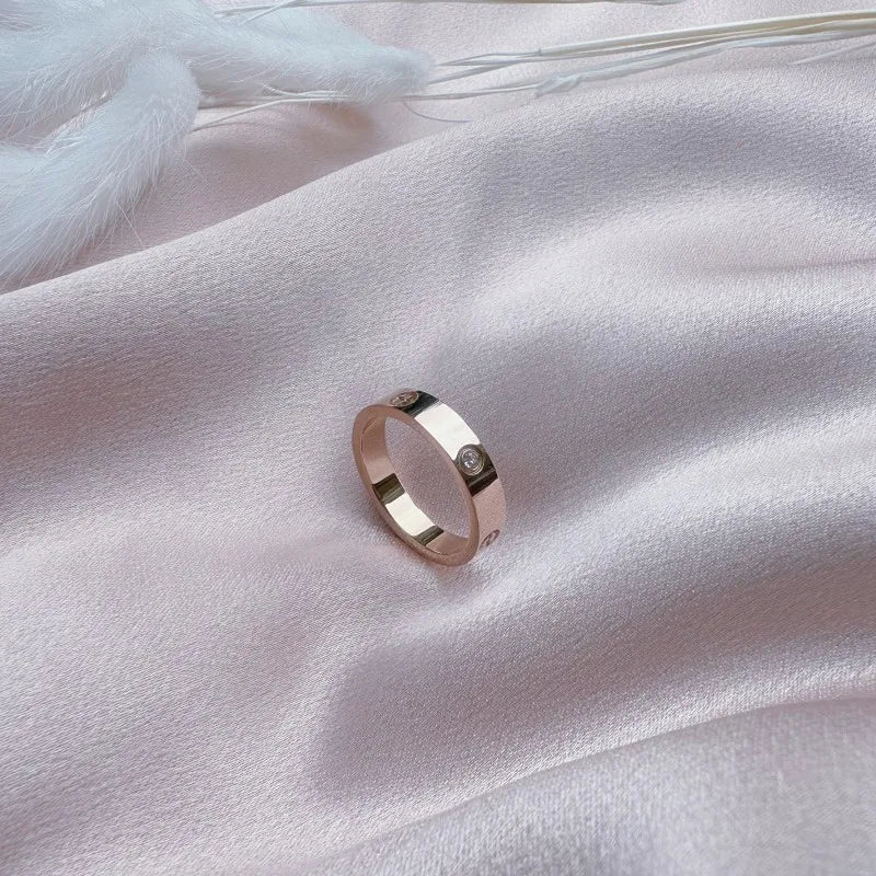 Trend Luxury Brand Cross Stainless Steel Zircon Ring With Stone For Woman Girl For Men Couple Finger Wedding Ring bague femme