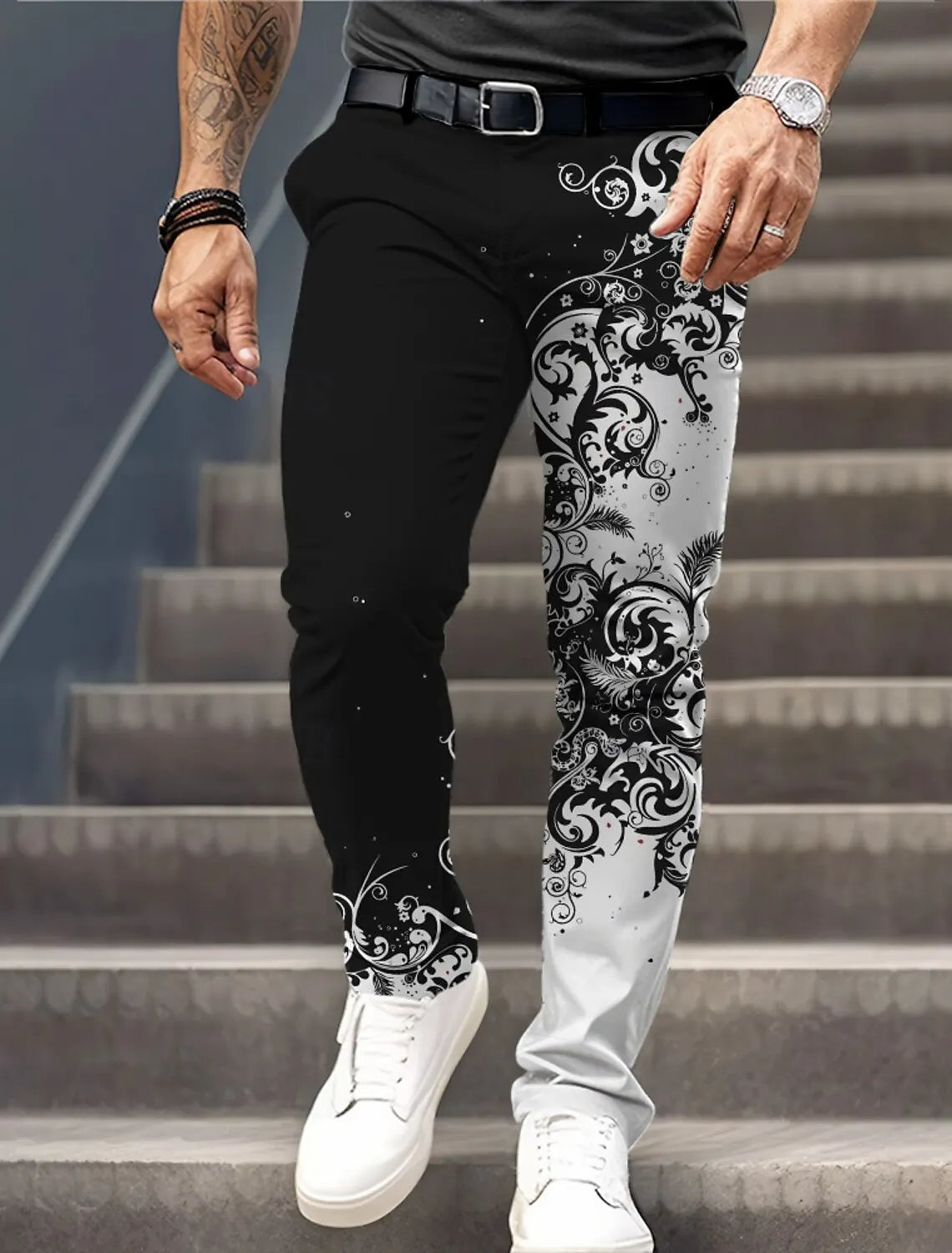 2025 men's fashionable casual pants adopt high-quality fabrics, diverse design styles and color combinations