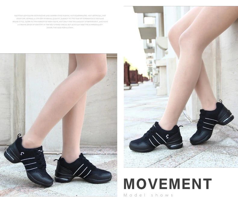 Dancing Shoes For Women Sports Feature Modern Jazz Dance Shoes Soft Outsole Breath Dance Shoes Female Waltz Sneakers Wholesale